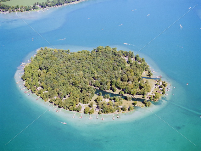 Diamond Lake Island in Cass County, Michigan